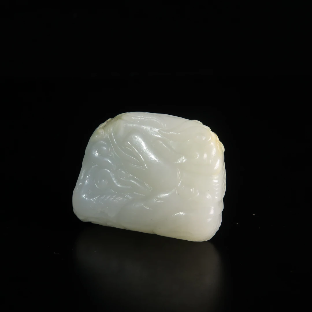 民国和田玉模古满工龙纹玉坠/MZ230961/和田玉/民族文物