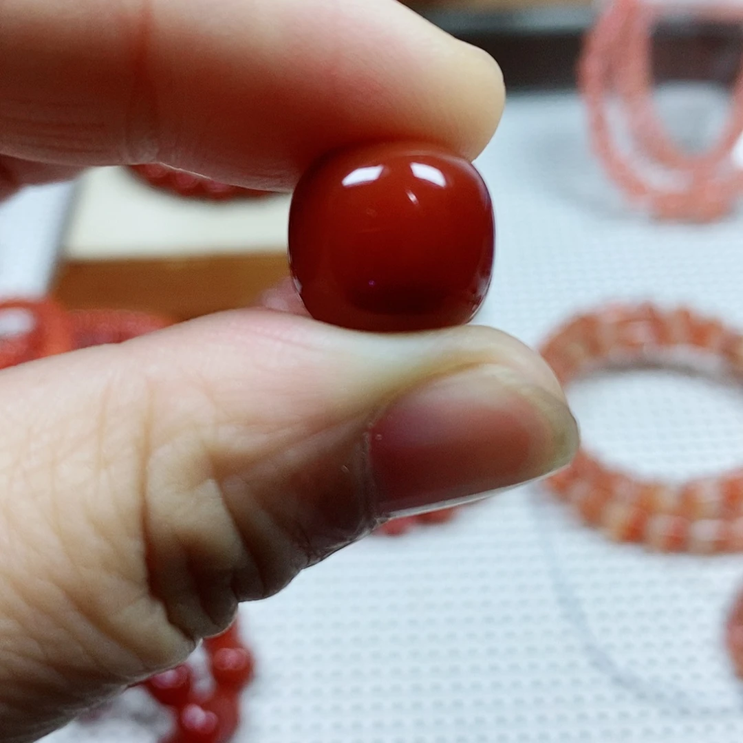 南红玛瑙未镶嵌单珠卡13老型