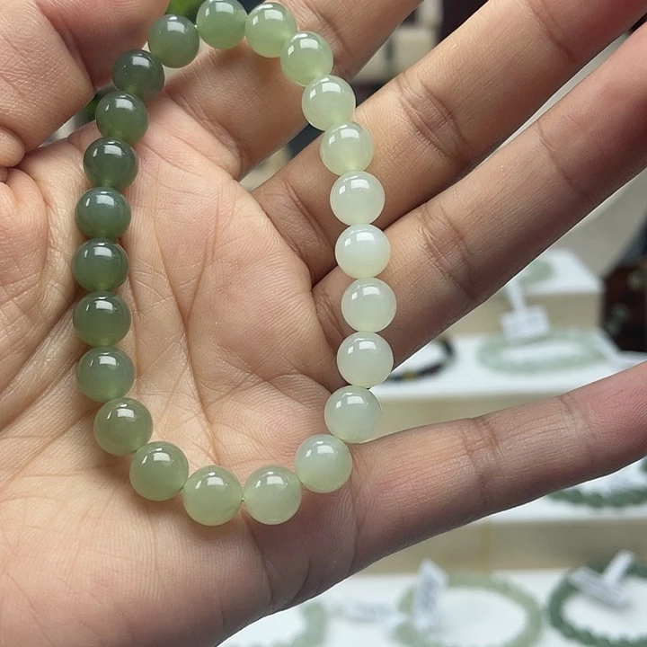 和田玉手链未镶嵌蓝*儿