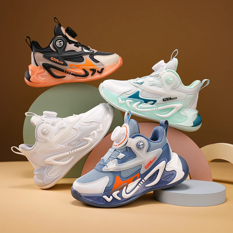 贵人鸟冬季加绒棉鞋防水加棉防滑男女童篮球运动鞋子