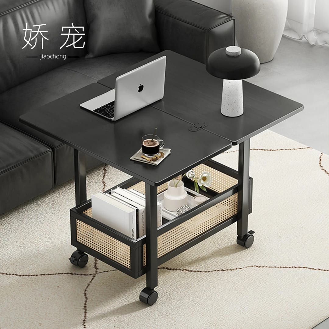 暗黑风沙发边几家用小户型可简约客厅可移动茶几小桌子轻奢高级感