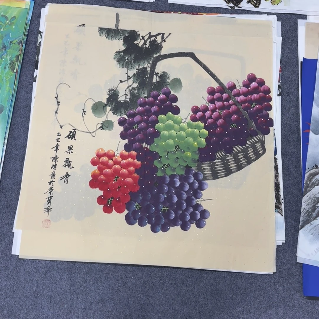 国画68×68手绘画画画