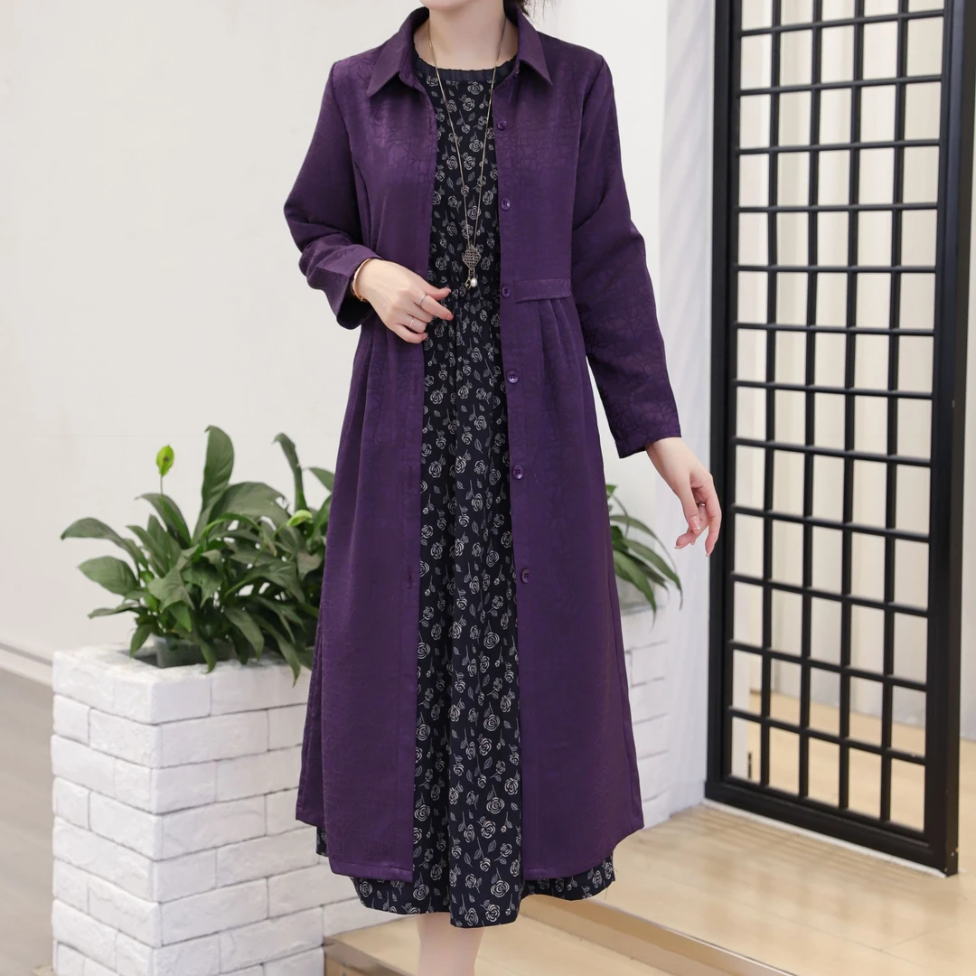 631春季新款时尚气质显瘦宽松女士风衣中长款洋气春秋长袖外套