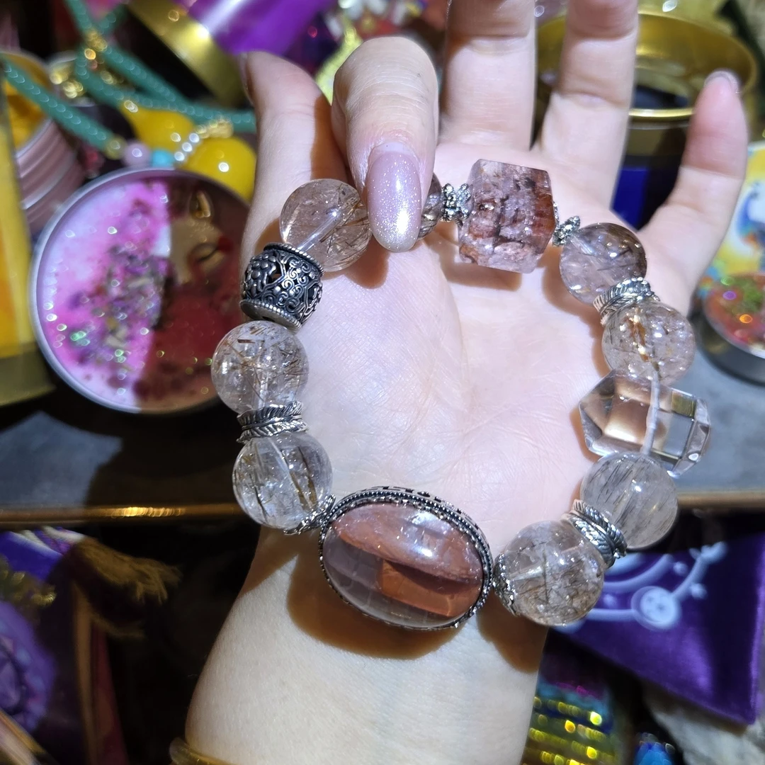 非金属珐琅手链 巨无霸方糖浇花锦鲤手链