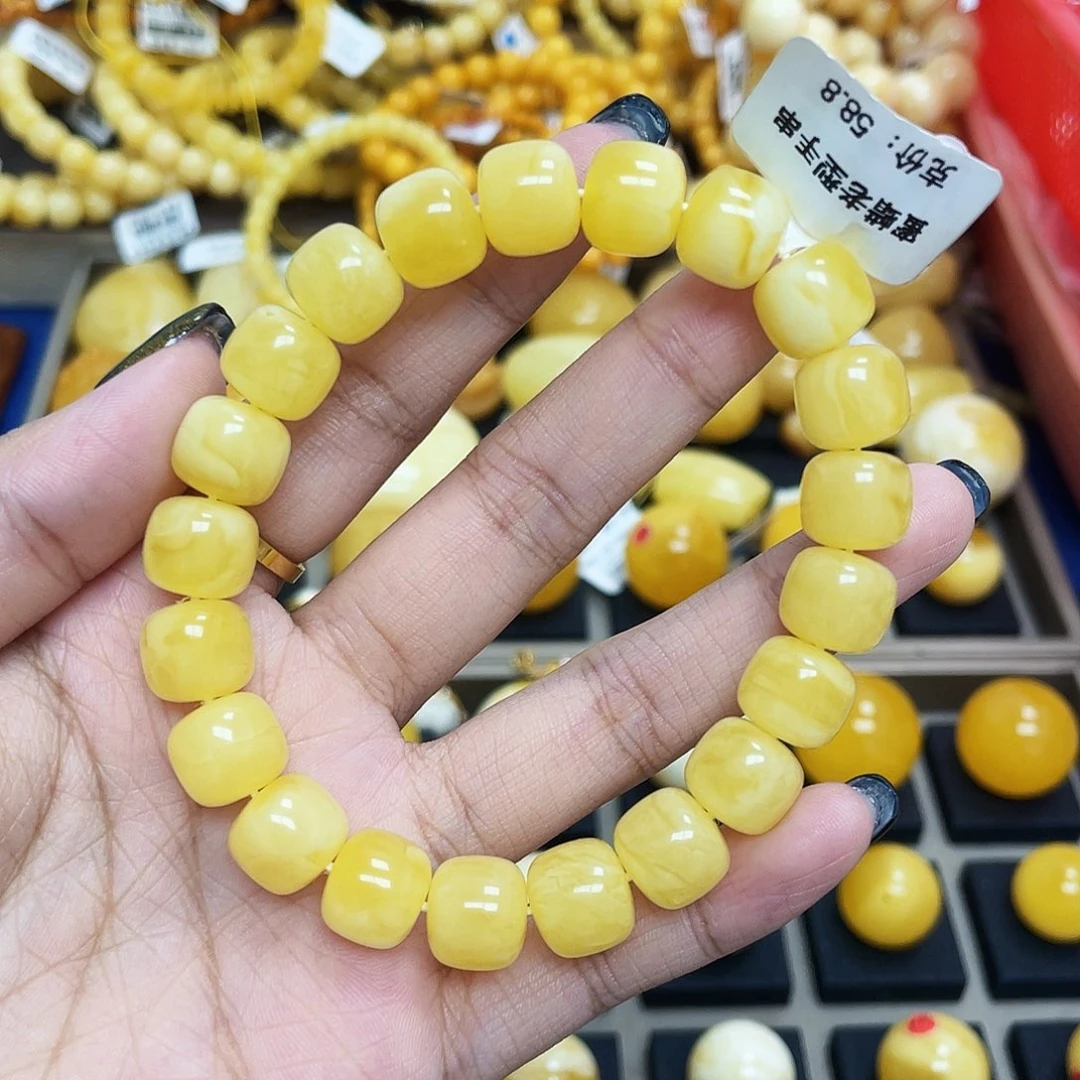 未镶嵌琥珀珠宝奇石10+mm老型手串瑕