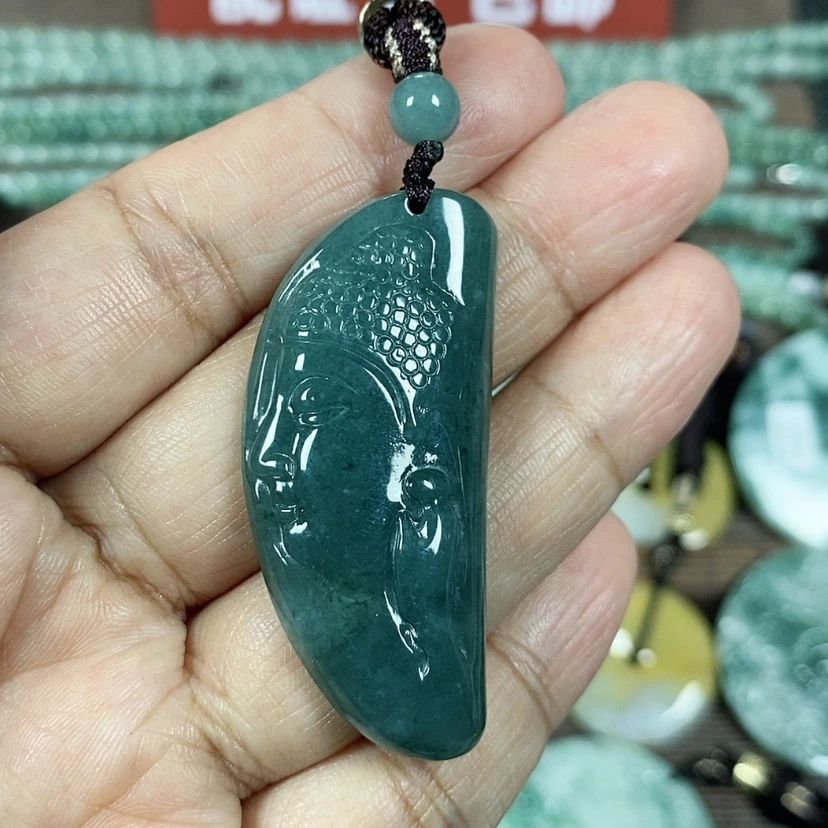 【闪购商品】翡翠颈饰未镶嵌玉吊坠翡翠玉佛头牌