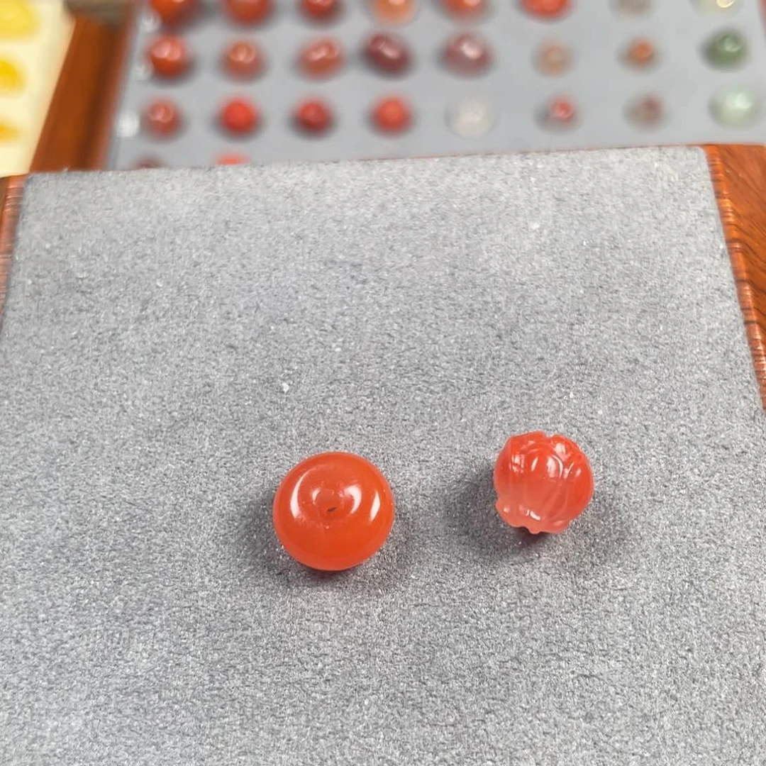 南红玛瑙平安扣莲花未镶嵌用****2定制手机挂