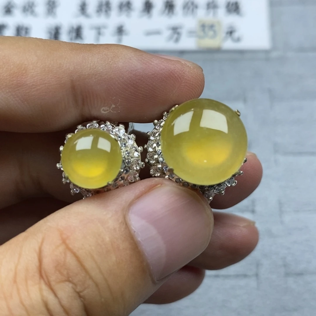 定制翡翠未镶嵌高冰玻大15.2小10.2mm
