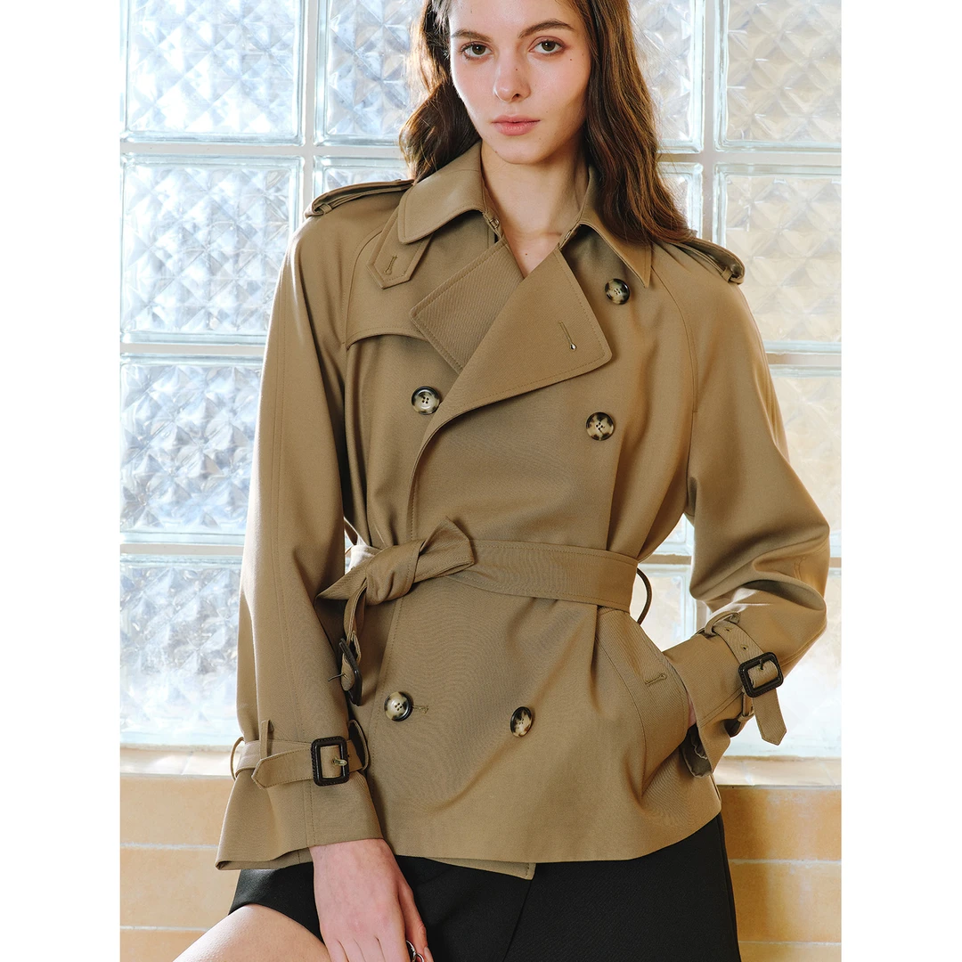 小岛微风王炸好版型 法式复古正肩高级感春新款风衣外套FYAW520