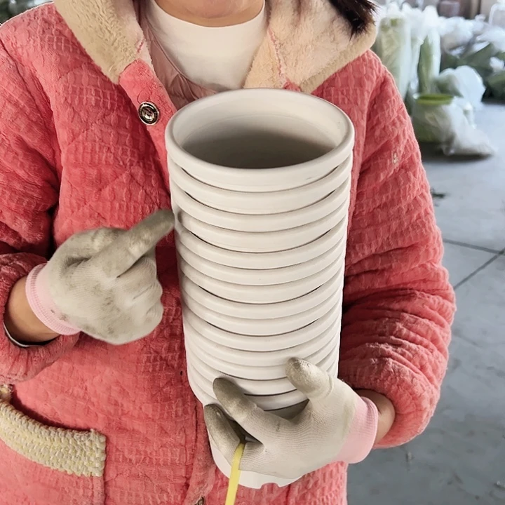 塑料瑕疵四季盆1#白色15个无托