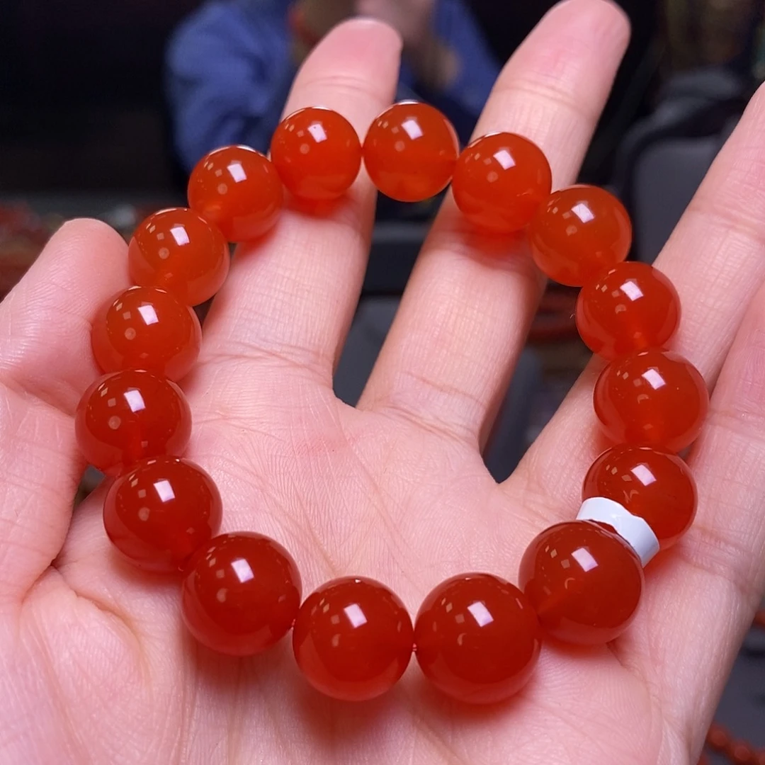 南红玛瑙单圈12m m未镶嵌爱****4