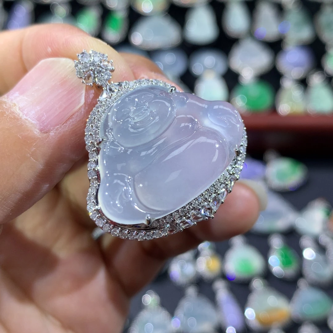 翡翠18K金镶嵌耳饰