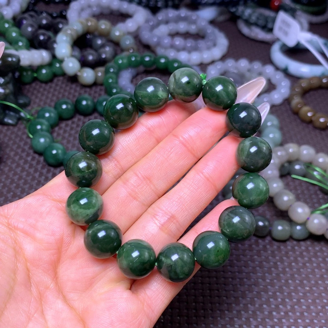 和田玉未镶嵌手串卡14