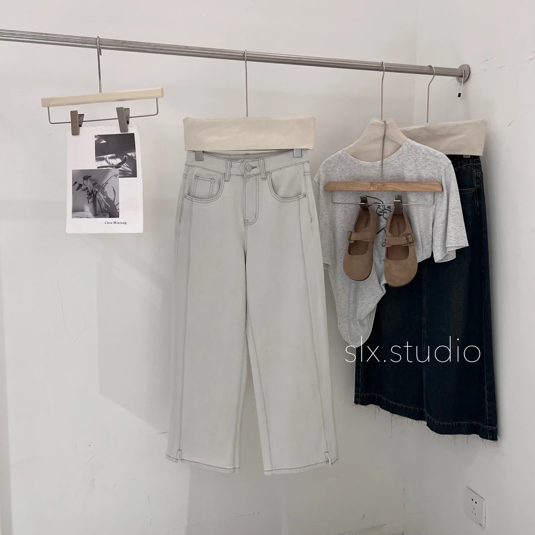 slx@ 88155-1 牛仔八分裤