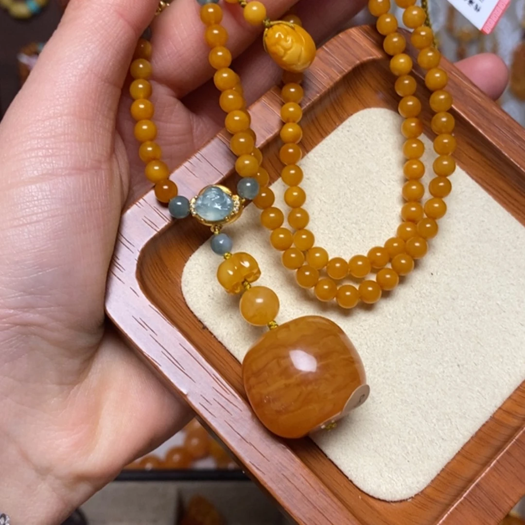 【闪购商品】蜜蜡颈饰未镶嵌项链