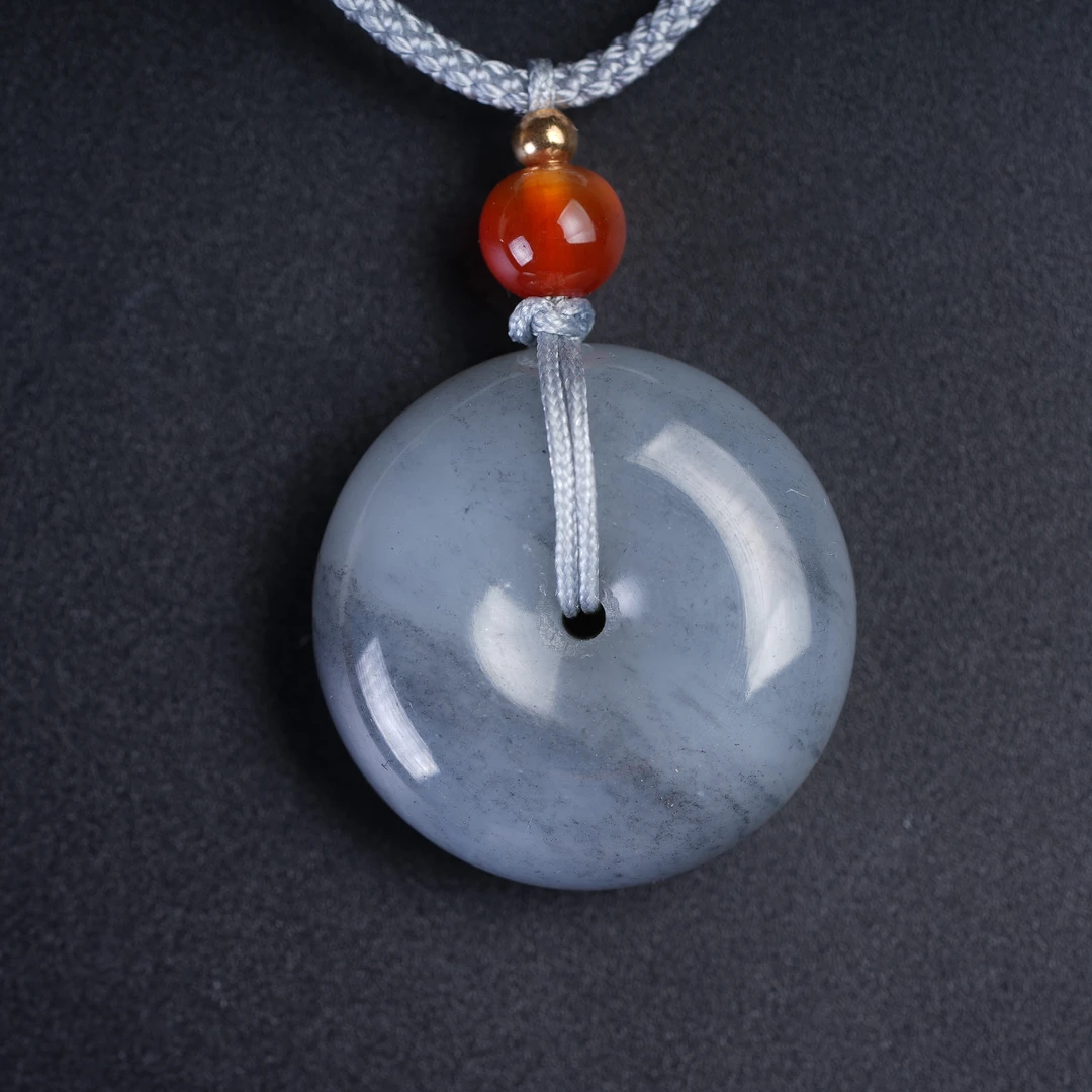 和田玉平安扣 新疆且末料