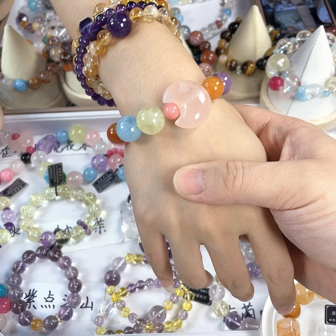 银S925镀金镶嵌手链水晶