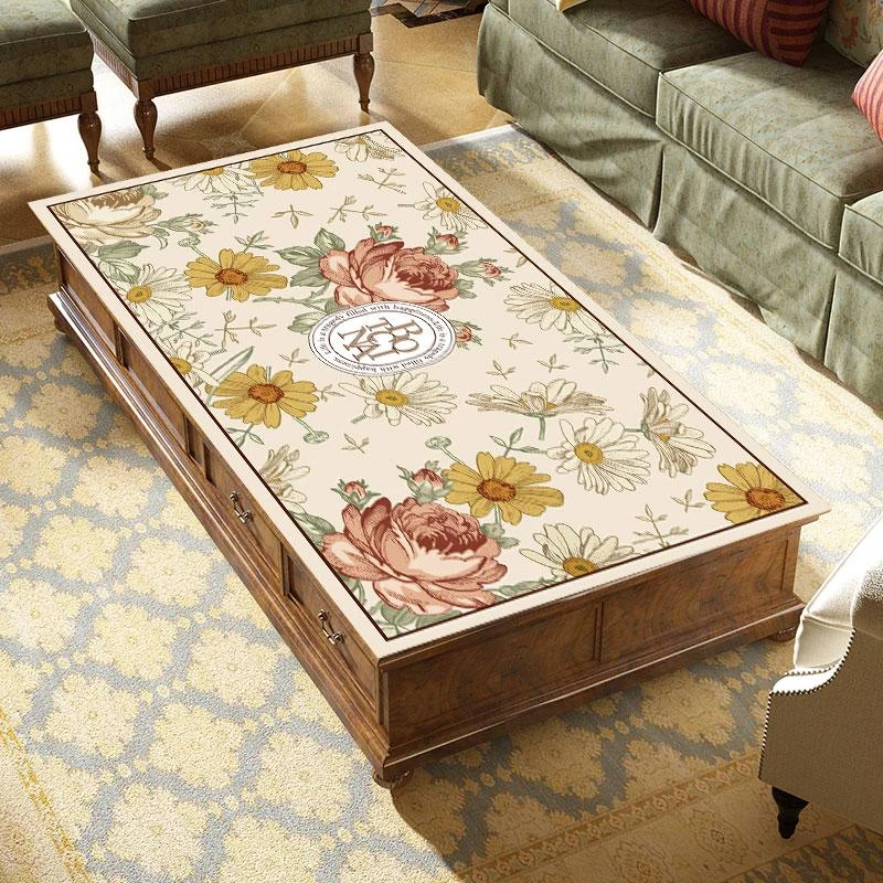 【水莲之家】茶几桌垫轻奢高级感防水防油免洗防烫家用餐桌桌布直播