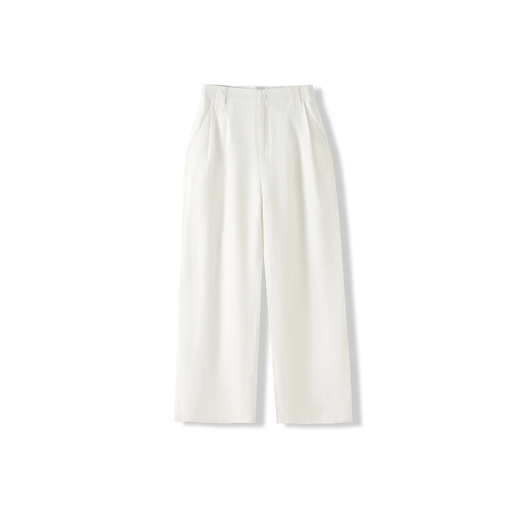 WLIN新款垂感直筒阔腿休闲裤-5CKG117