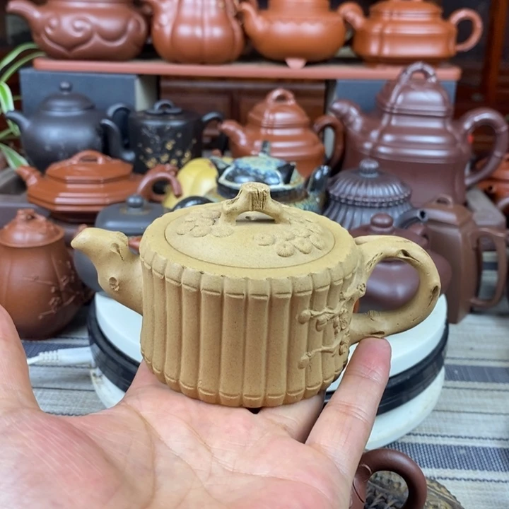 茶壶紫砂松竹梅130cc原矿黄金芝麻段特价