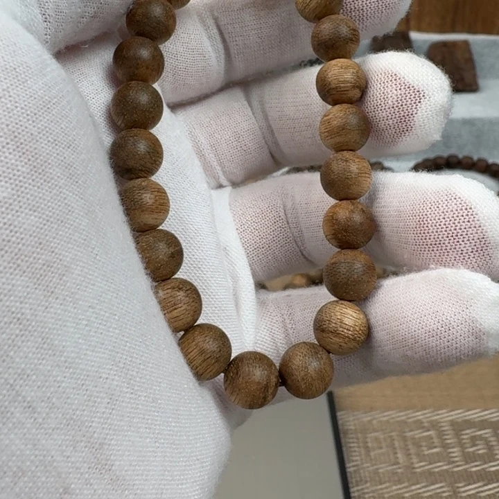 沉香手串柬埔寨单圈沉香手串0.9规格6.3克