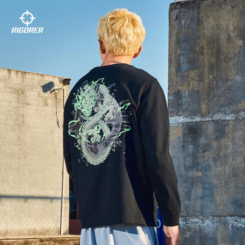 【龙年限定】准者长袖T恤新年长袖T休闲运动风宽松美式上衣长袖T恤