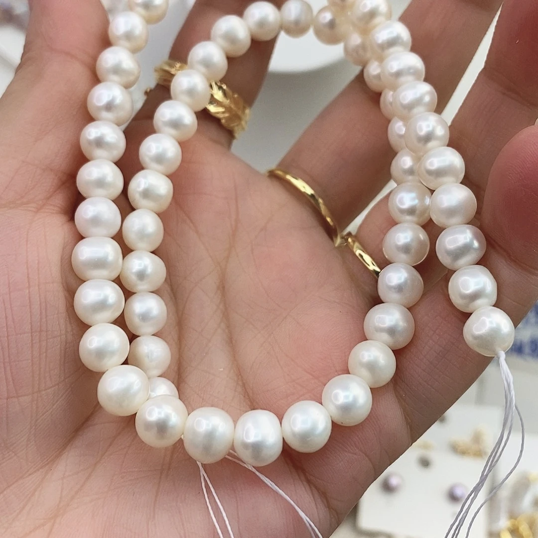 钛钢淡水珍珠颈饰