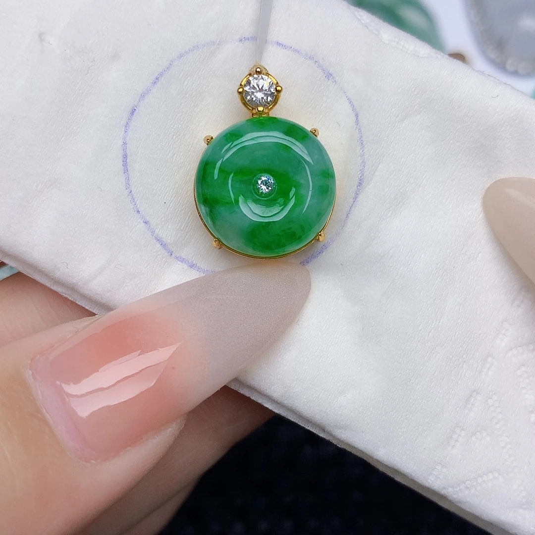 翡翠未镶嵌颈饰天然缅甸翡翠a货百元以上9元证书费自理