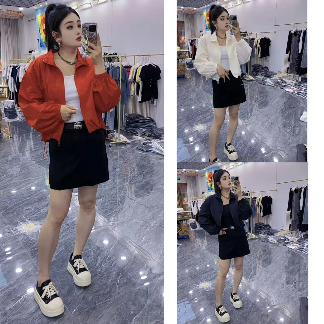 2025春夏新款休闲防晒外套吊带短裤裙三件套9811