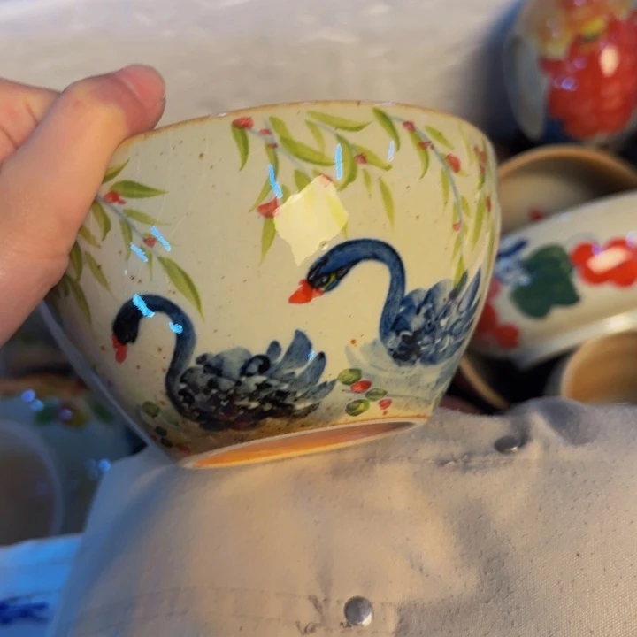 瓷片手工手绘细微不一样