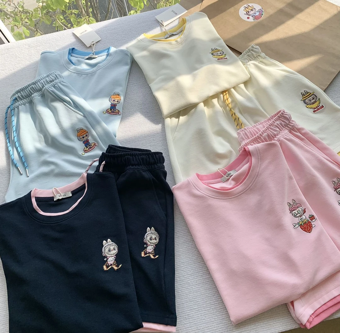 夏季新款 拉布布撞色套装#S8215