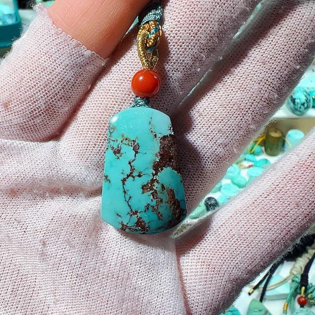 绿松石无事牌未镶嵌