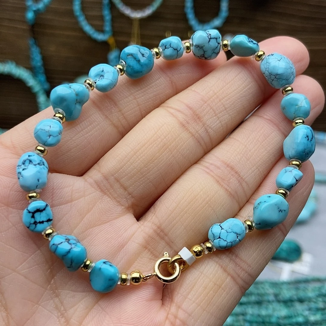 绿松石未镶嵌随型手串