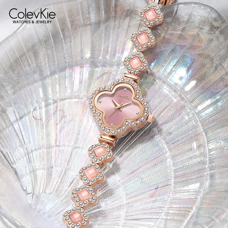 Colevkie【官方正品】幸运四叶草手表女款爆款2025新款时尚女士手表