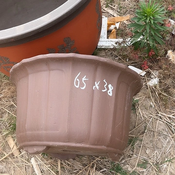 紫砂花盆口65高38