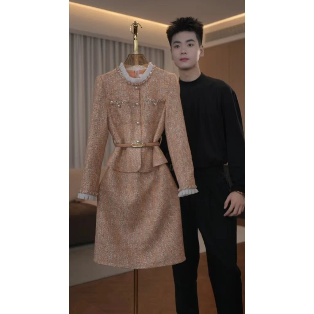 【蒂妮佳】1940品牌2025春季新款长袖女装气质显瘦连衣裙