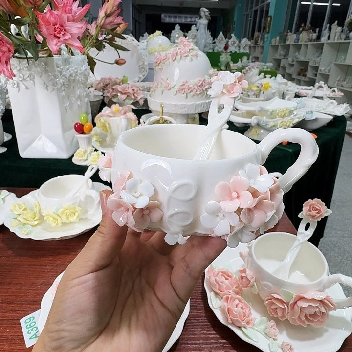 陶瓷咖啡杯咖啡勺一套