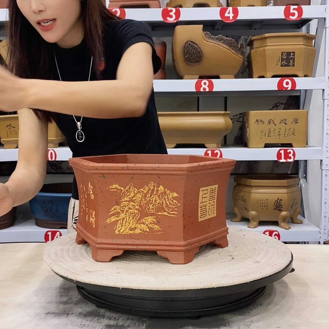 紫砂花盆紫砂花盆