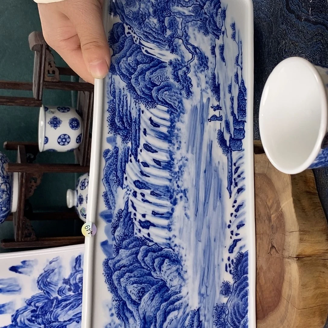 瓷片景德镇手绘青花茶器449