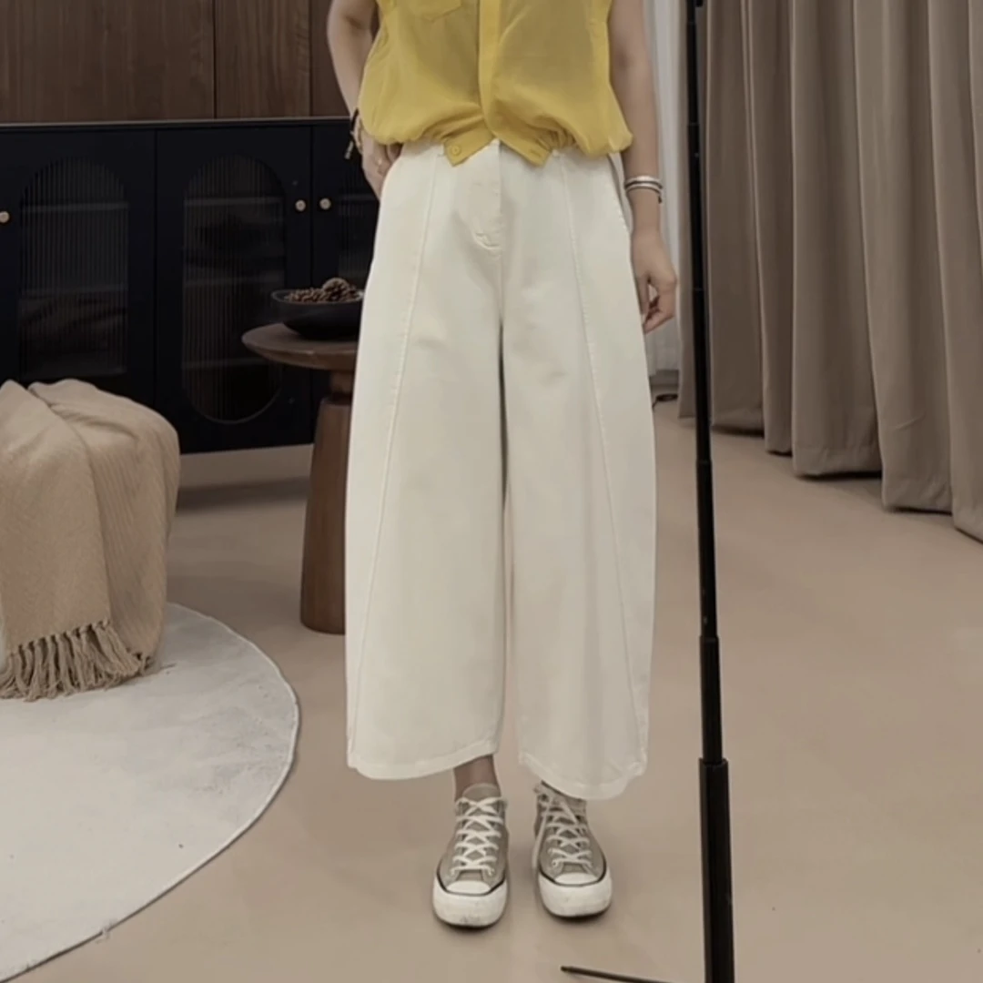 伟丽店4067款【牛仔香蕉裤】夏季九分牛仔气球裤牛仔香蕉裤时尚百搭