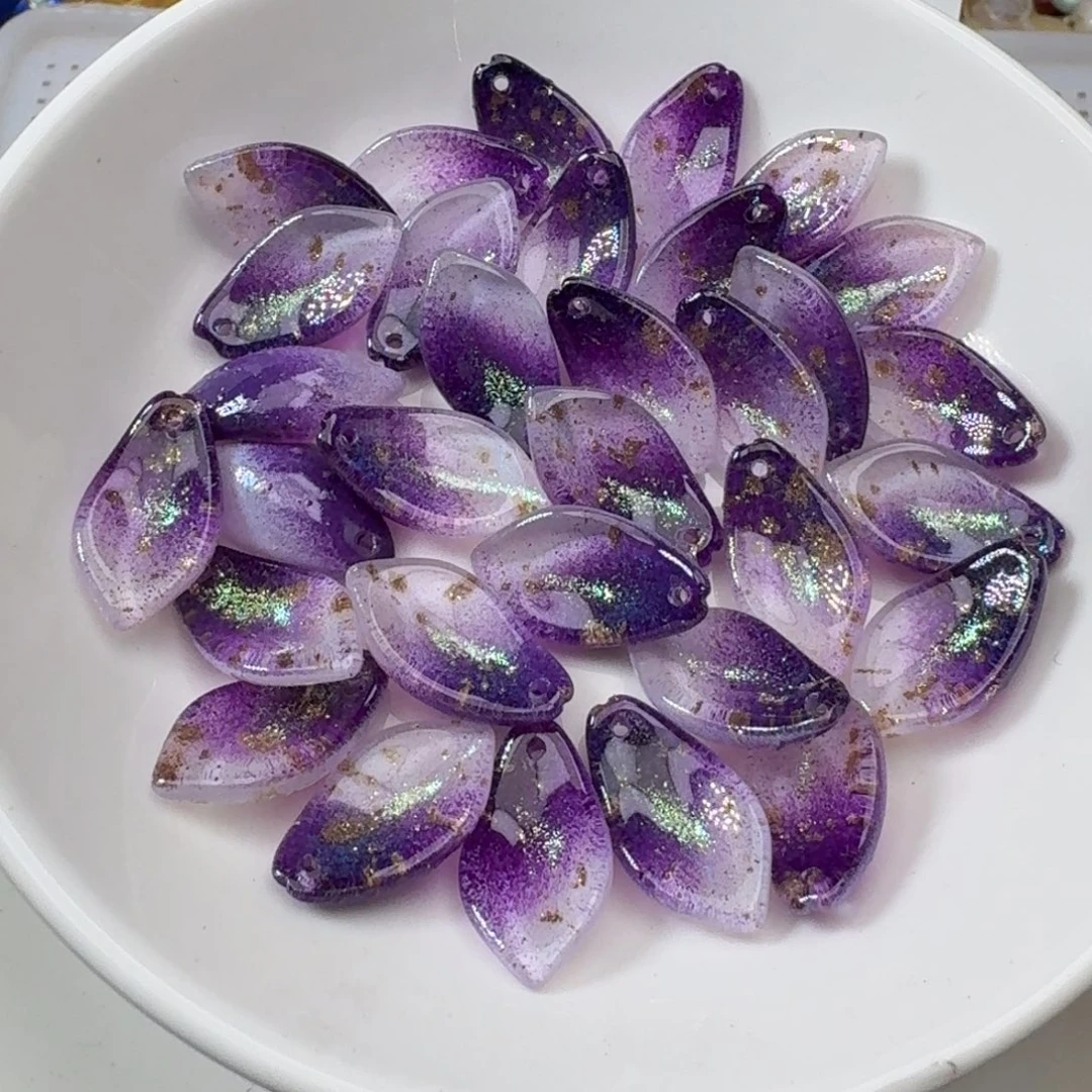 玻璃80紫色大号洛神花