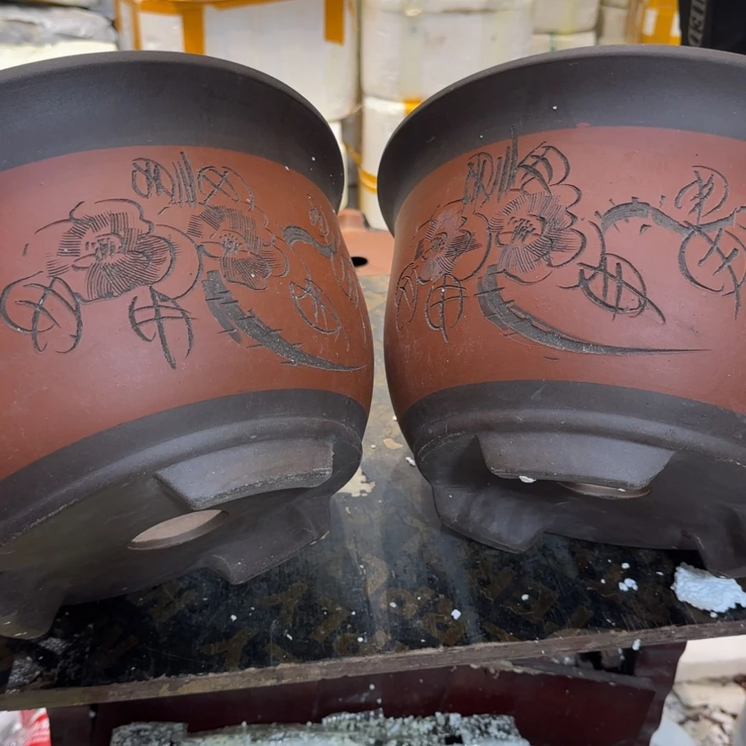 紫砂花盆口径23.14口径