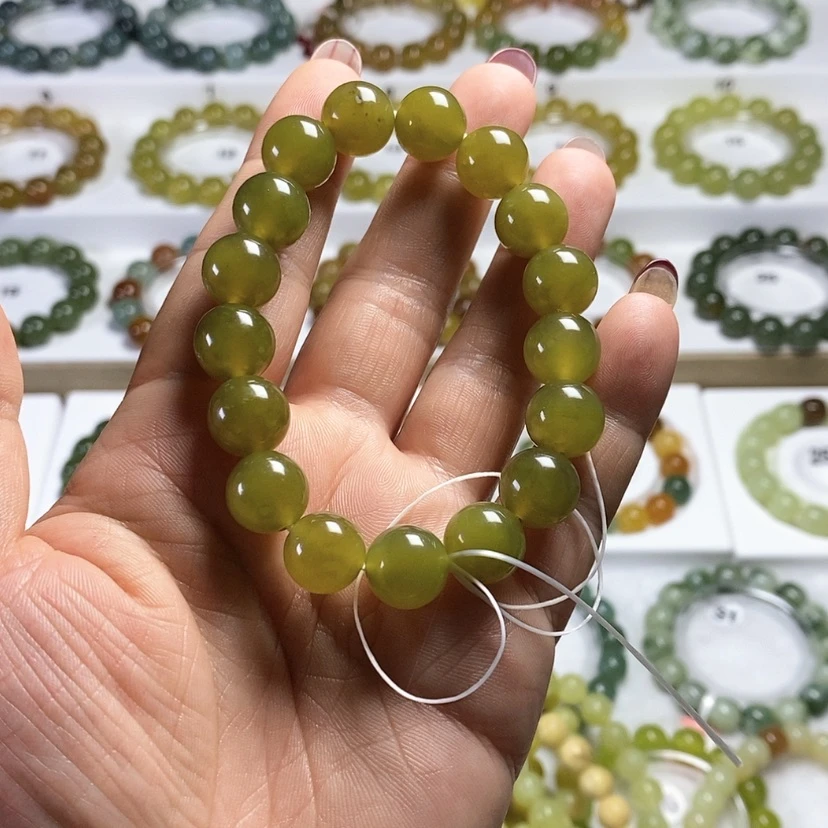 【闪购商品】未镶嵌岫玉手链逍*客卡12