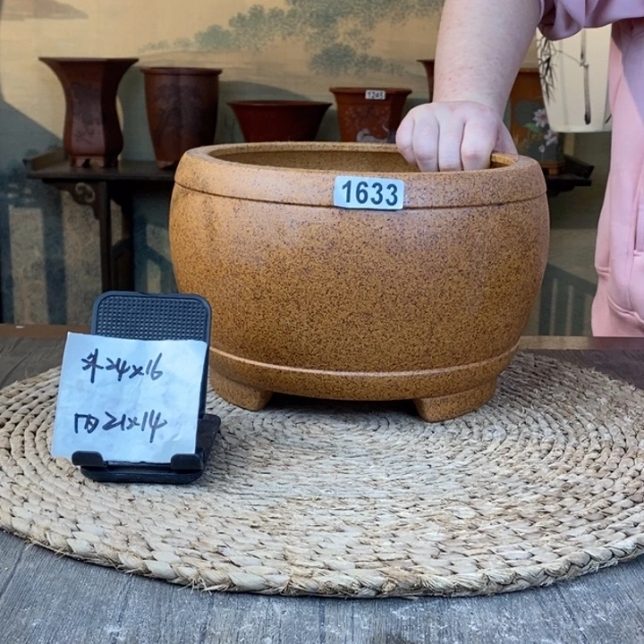 花盆紫砂  特惠柴烧窑宝大鼓1633