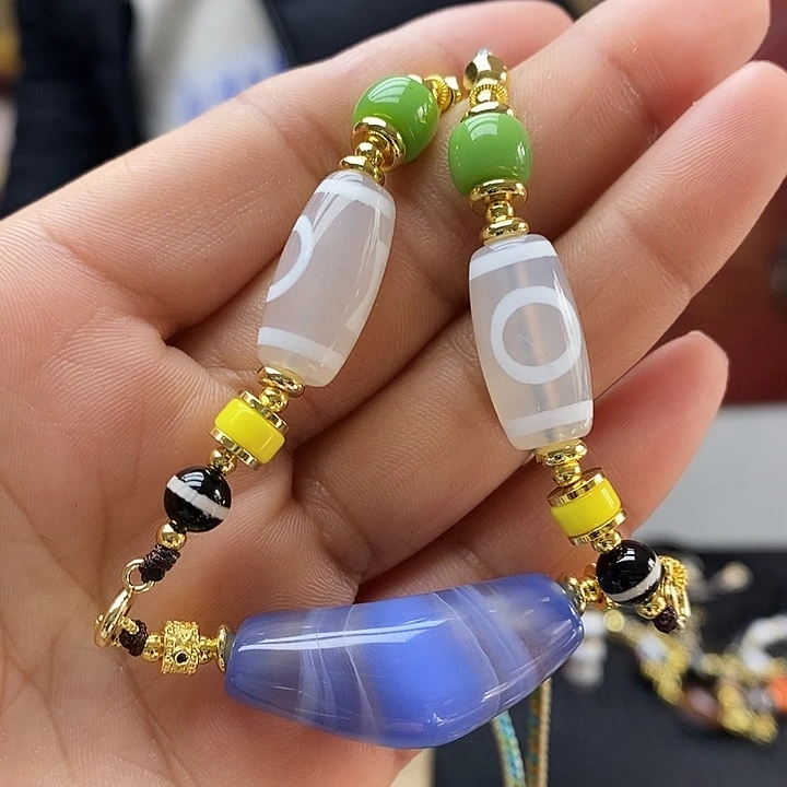 玛瑙/玉髓合金颈饰