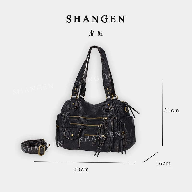 【尚恩CC】GQ-8843-复古色-轻奢时尚女士新款手提单肩斜挎包