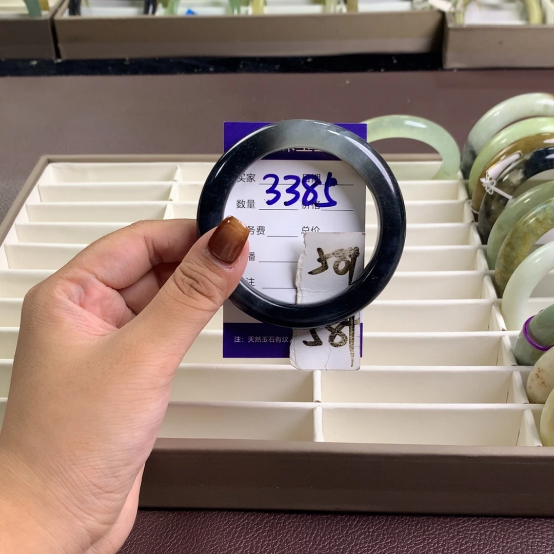 未镶嵌蛇纹石玉手镯3385