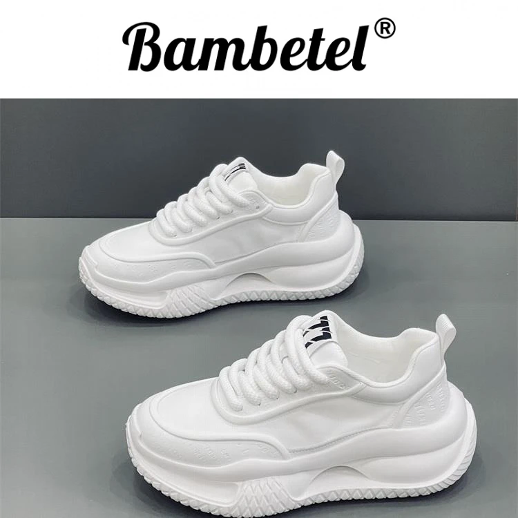 Bambetel时尚休闲鞋男鞋新款老爹鞋厚底增高舒适保暖时尚百搭休白