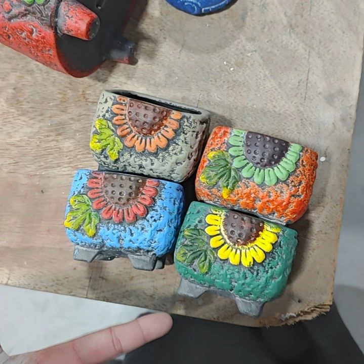 红陶吸水透气的白陶花盆凑满12发货