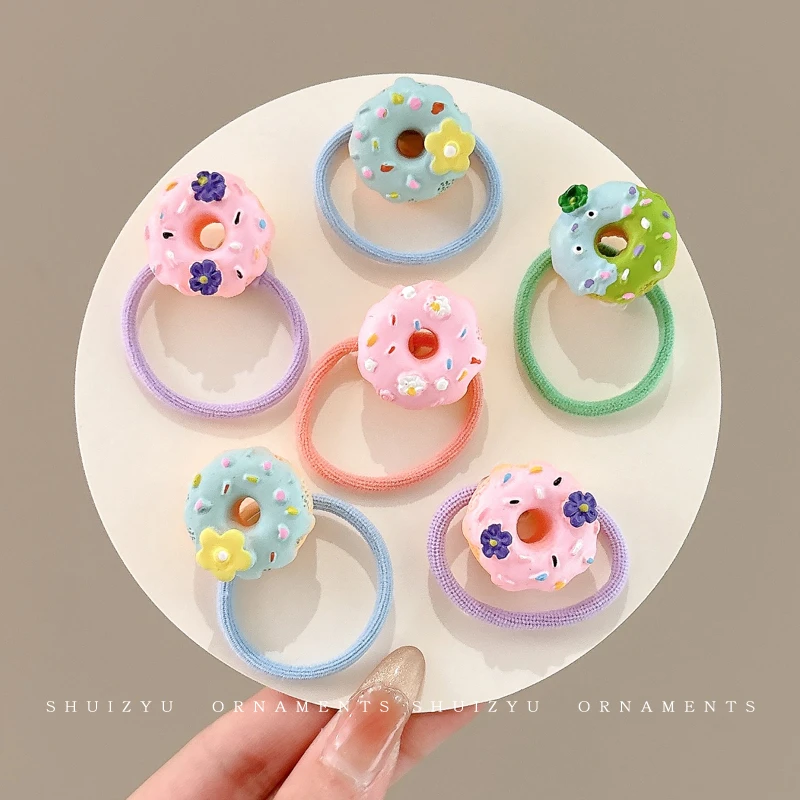 甜甜圈发绳女童可爱扎头发皮筋发绳宝宝高弹力不伤发头绳头饰